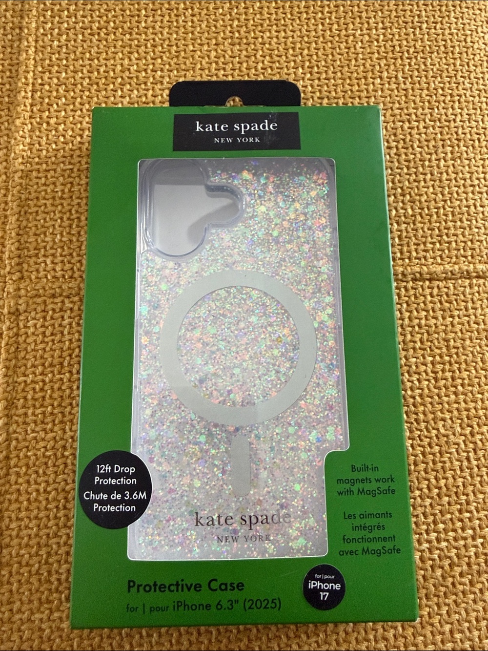 kate spade Iridescent Glitter MagSafe iPhone Case - Multicolor Sparkle iPhone 17
